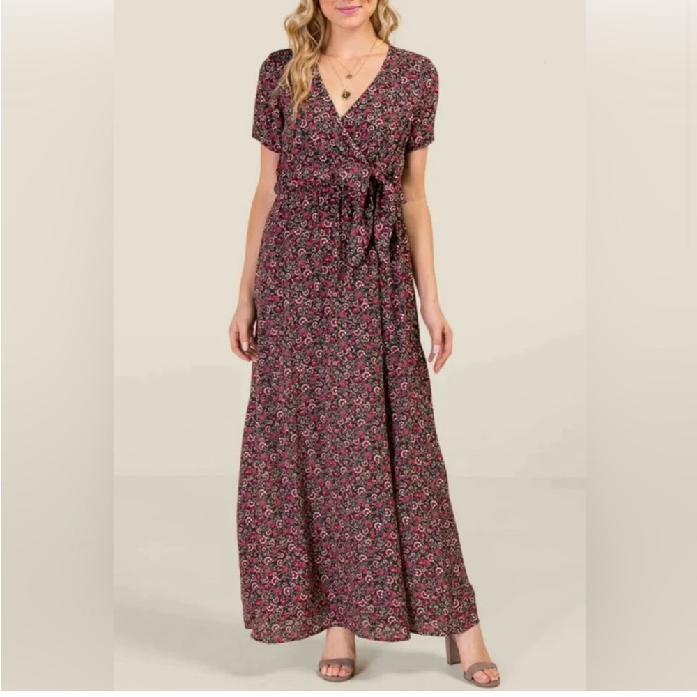 Floral Maxi Wrap Dress